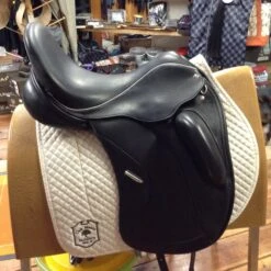 SOLD - Custom Saddlery Wolfgang Solo Dressage Saddle - 18" -For the Horse Store IMG 5143