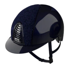 KEP Italia Chromo 2.0 Helmet -For the Horse Store Kep2pointOBluePolishwithBlueGlitterandGrid