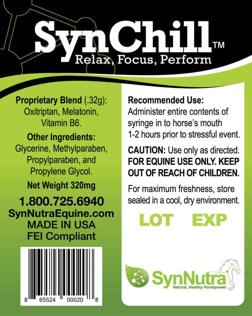 SynChill - Calming Gel For The Nervous Horse 2 SynChill - Calming Gel For The Nervous Horse - Image 2