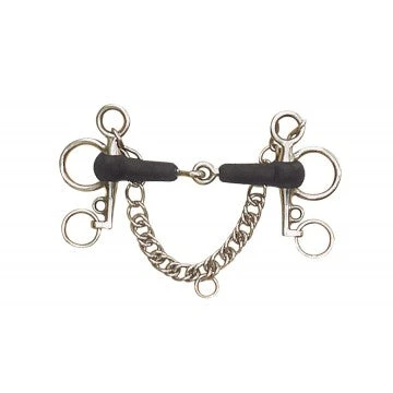 Stainless Steel Rubber Mouth Tom Thumb Pelham 1 Stainless Steel Rubber Mouth Tom Thumb Pelham