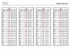 EGO7 - Aries Dress Boot 19 EGO7 - Aries Dress Boot -For the Horse Store ego7sizechart